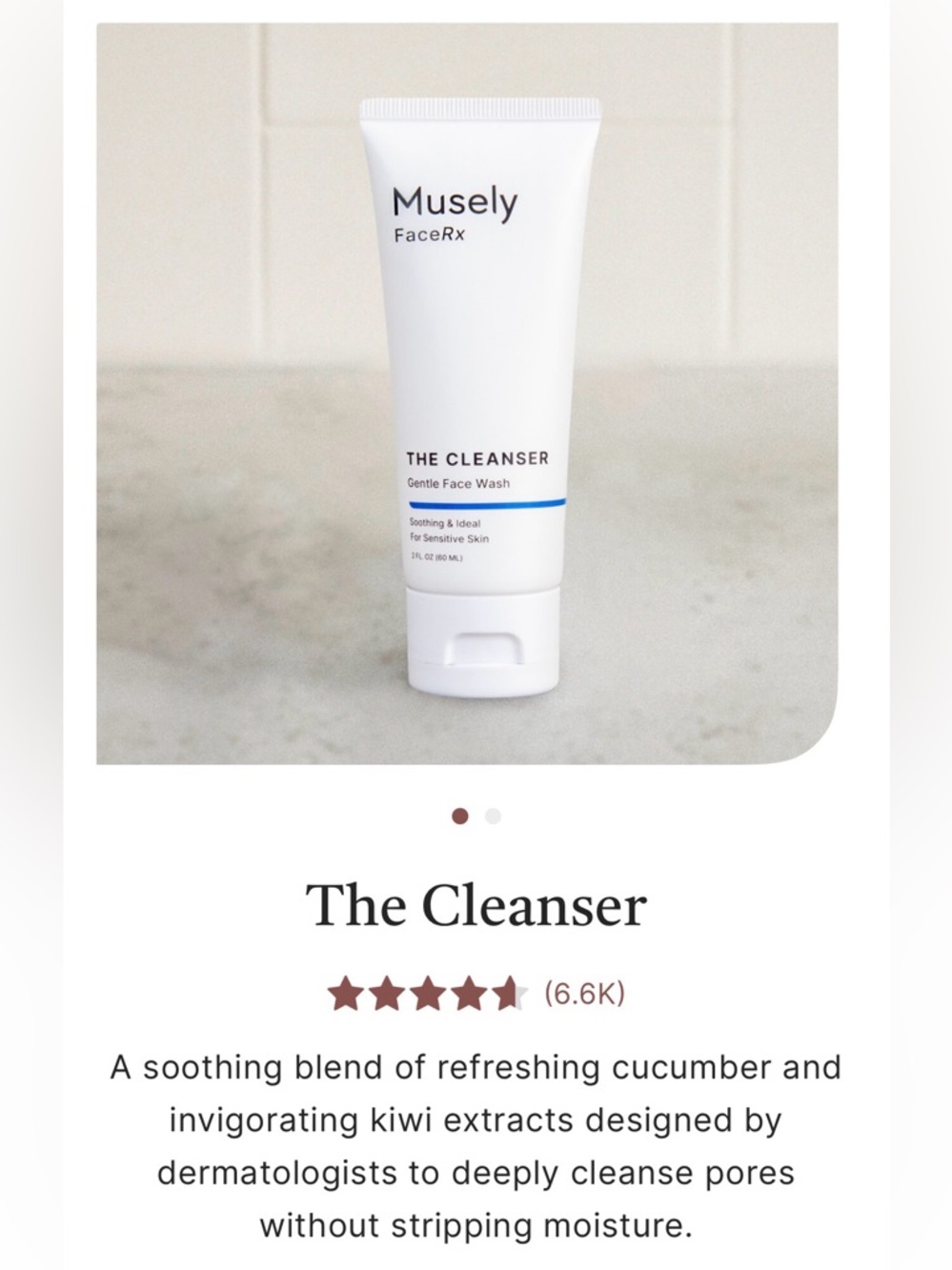 LOT OF TEN NEW - Musely FaceRx The Cleanser - Gentle Face Wash (White)